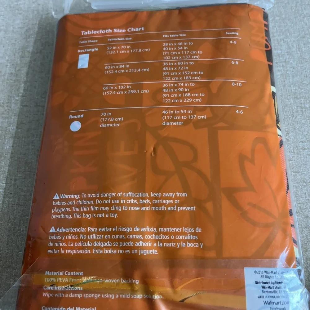 (2) Tablecloths Vinyl Flannel Back Oblong 52